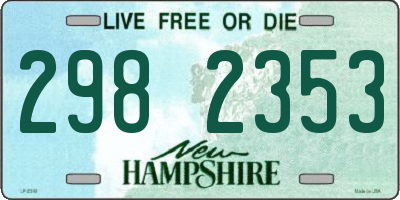 NH license plate 2982353