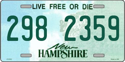 NH license plate 2982359