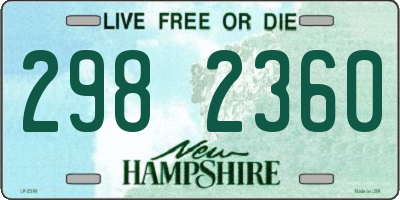 NH license plate 2982360