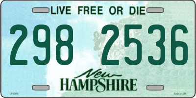 NH license plate 2982536