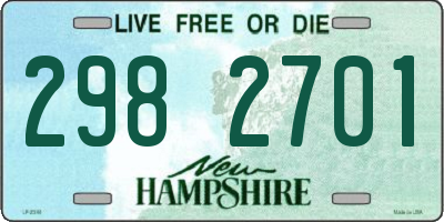 NH license plate 2982701