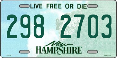 NH license plate 2982703