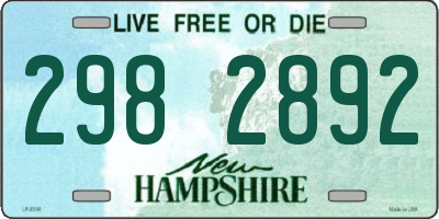 NH license plate 2982892