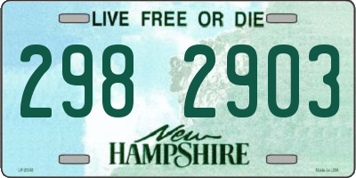 NH license plate 2982903