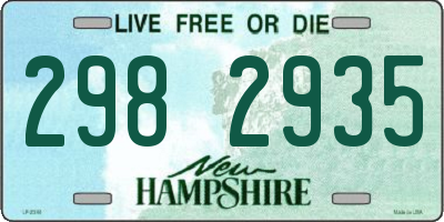 NH license plate 2982935