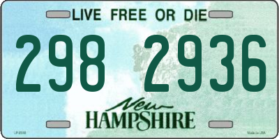NH license plate 2982936