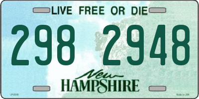 NH license plate 2982948