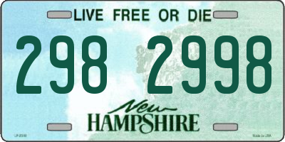 NH license plate 2982998