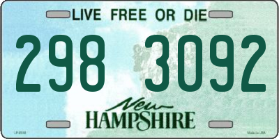 NH license plate 2983092