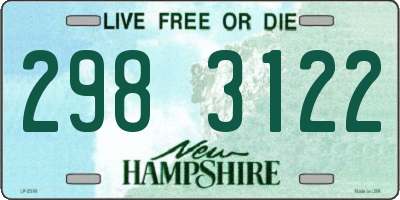NH license plate 2983122