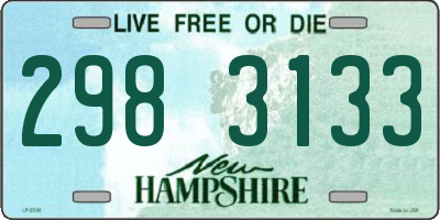 NH license plate 2983133