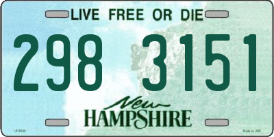 NH license plate 2983151