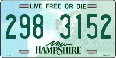 NH license plate 2983152