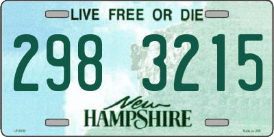 NH license plate 2983215