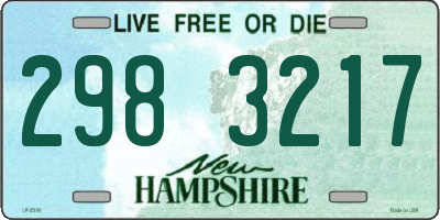 NH license plate 2983217