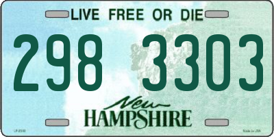 NH license plate 2983303