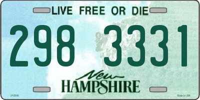 NH license plate 2983331