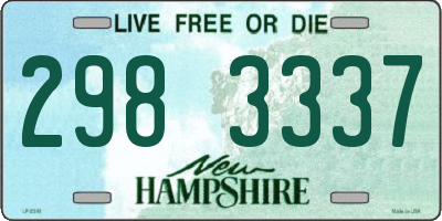 NH license plate 2983337