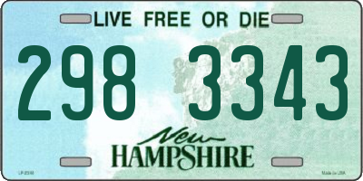 NH license plate 2983343