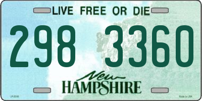 NH license plate 2983360