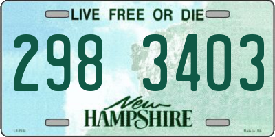 NH license plate 2983403