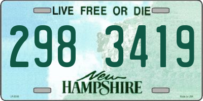 NH license plate 2983419