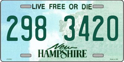 NH license plate 2983420