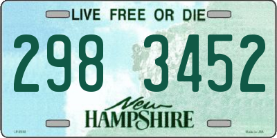 NH license plate 2983452