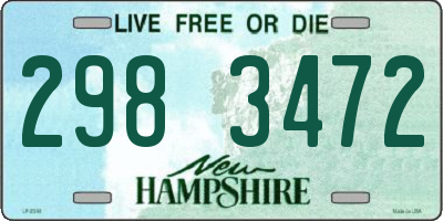 NH license plate 2983472