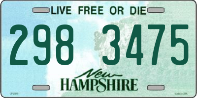 NH license plate 2983475