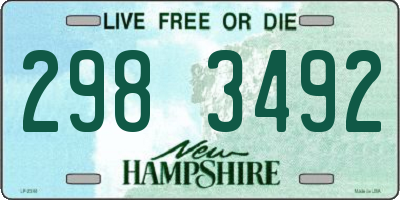 NH license plate 2983492