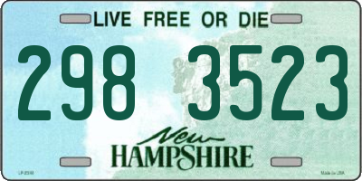 NH license plate 2983523