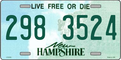 NH license plate 2983524