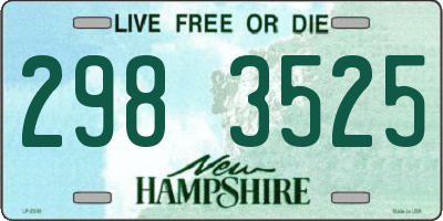 NH license plate 2983525