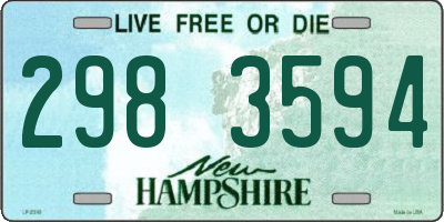 NH license plate 2983594