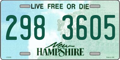 NH license plate 2983605