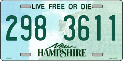 NH license plate 2983611