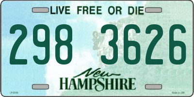 NH license plate 2983626