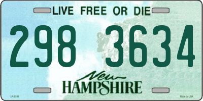 NH license plate 2983634