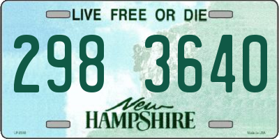 NH license plate 2983640