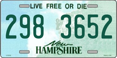NH license plate 2983652