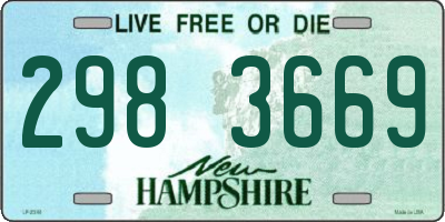 NH license plate 2983669
