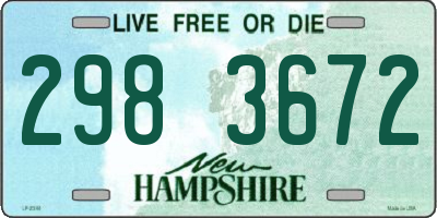 NH license plate 2983672