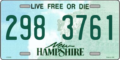 NH license plate 2983761