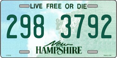 NH license plate 2983792