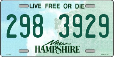 NH license plate 2983929