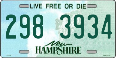 NH license plate 2983934