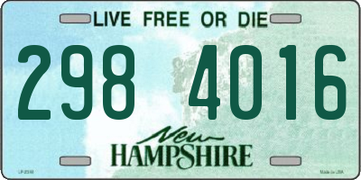 NH license plate 2984016