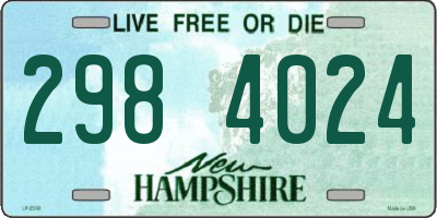 NH license plate 2984024