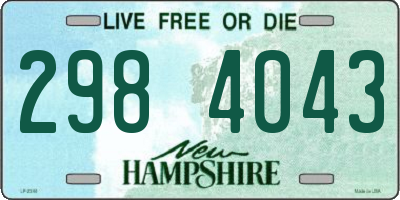 NH license plate 2984043